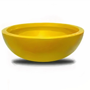 VASO P/ FLOR BACIA SAFIRA 17 CM AMARELO